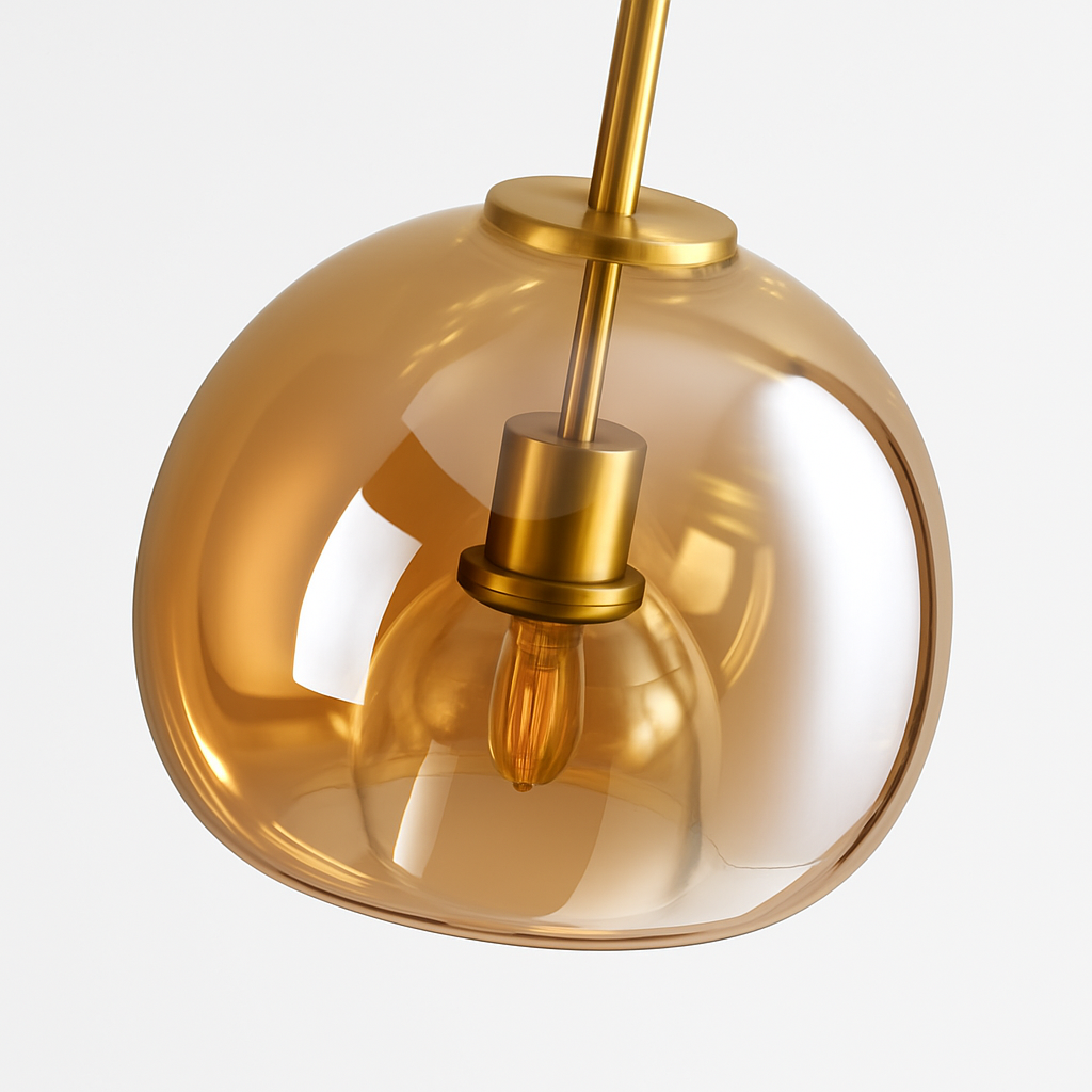 Plafonnier LED en verre au design moderne - vue 6 sur 14