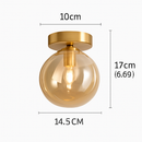 Plafonnier LED en verre au design moderne