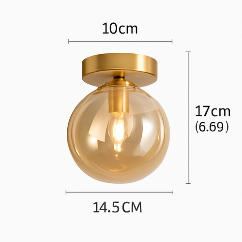 Plafonnier LED en verre au design moderne - vue 10 sur 14