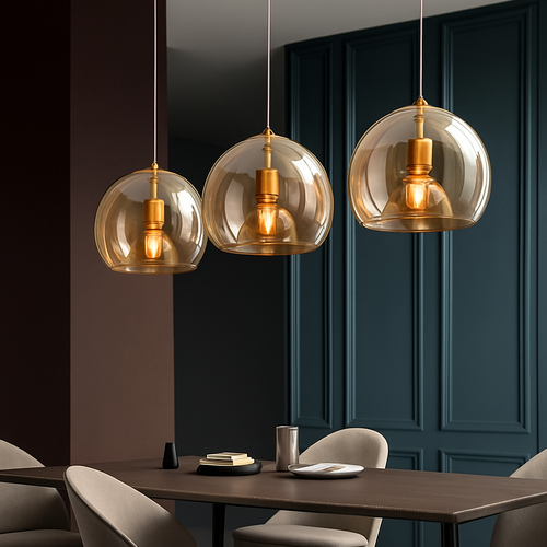 Plafonnier LED en verre minimaliste moderne - vue 4 sur 20