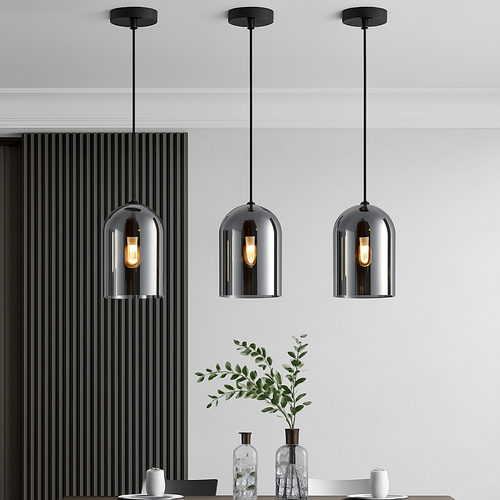 Plafonnier LED en verre minimaliste moderne - vue 5 sur 20