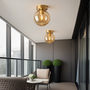 Plafonnier LED en verre minimaliste moderne