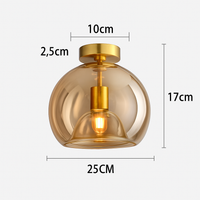 Plafonnier LED en verre minimaliste moderne