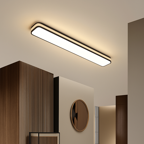 plafonnier led encastré rectangulaire minimaliste pour allée longue - vue 2 sur 21