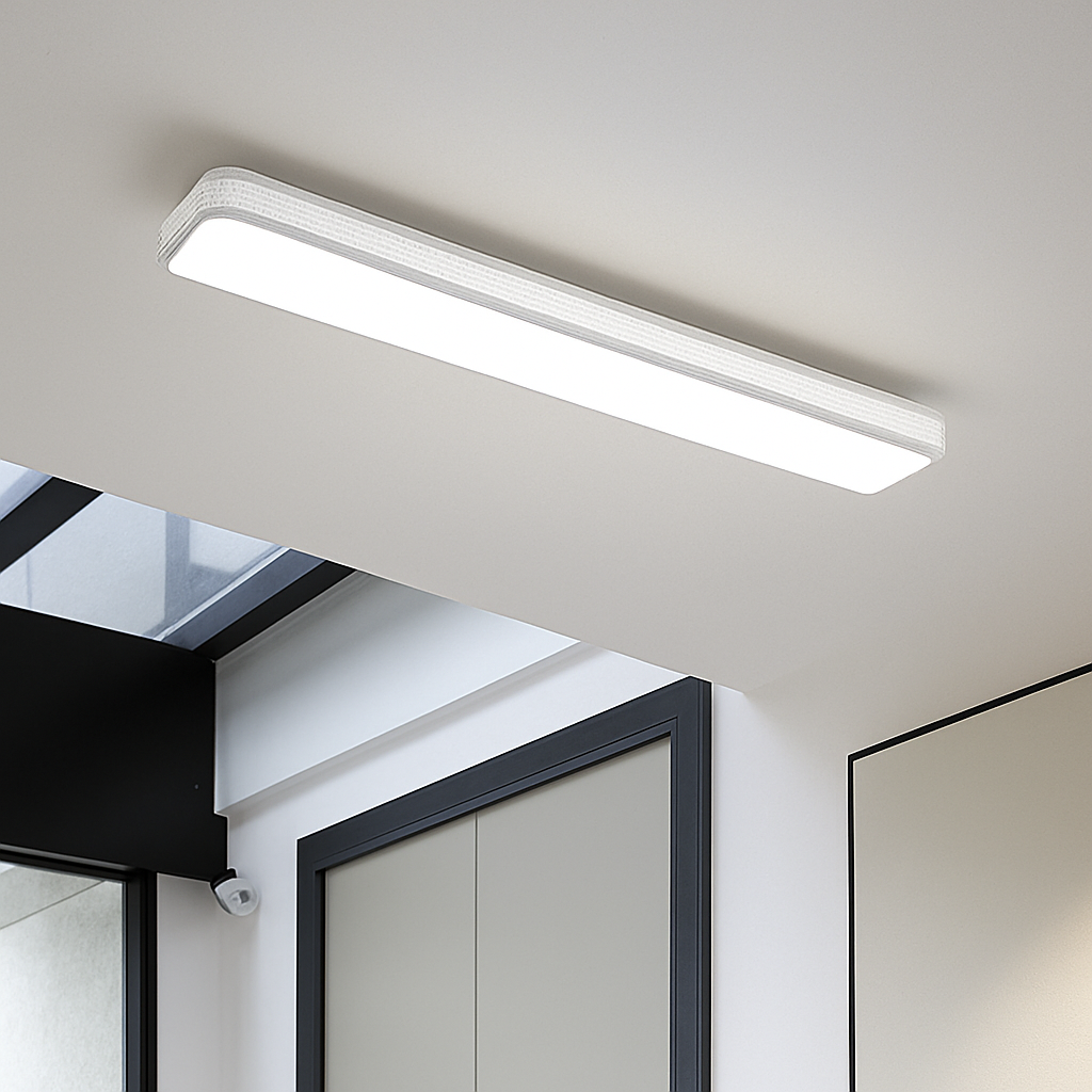 plafonnier led encastré rectangulaire minimaliste pour allée longue - vue 3 sur 21