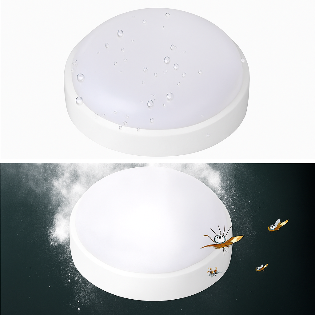 plafonnier led extérieur moderne étanche rond montage en surface - vue 3 sur 6