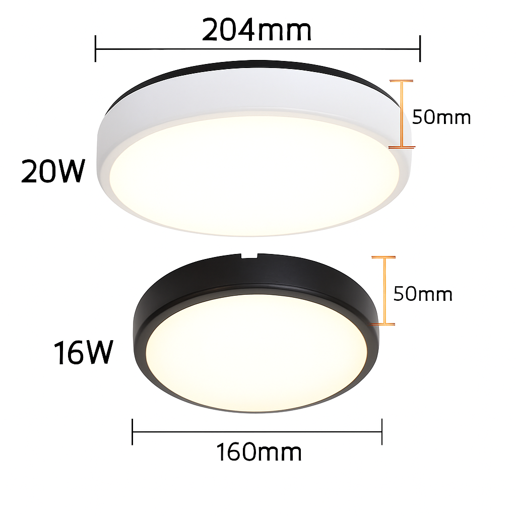 plafonnier led extérieur moderne étanche rond montage en surface - vue 4 sur 6
