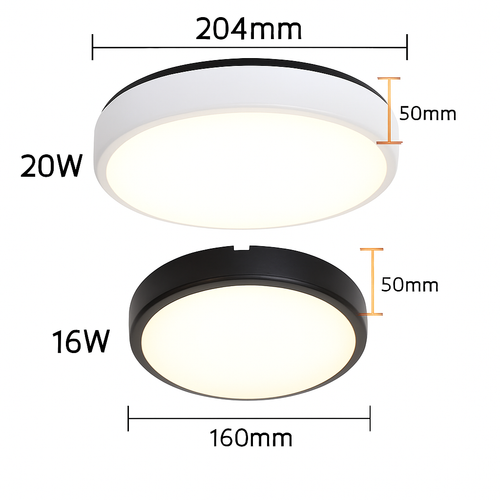 plafonnier led extérieur moderne étanche rond montage en surface - vue 5 sur 6