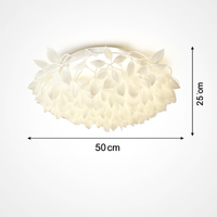 plafonnier led fleur romantique avec télécommande gradation pvc