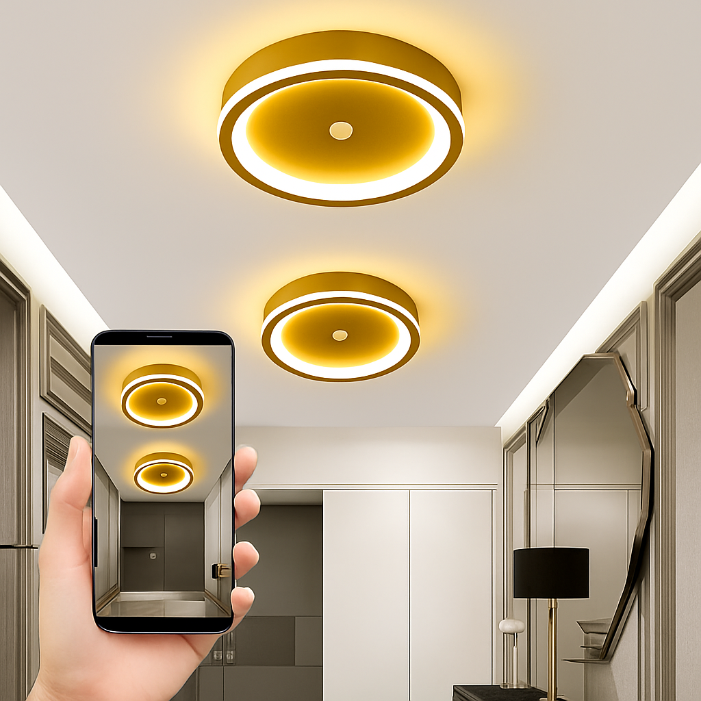plafonnier led intelligent avec capteur de mouvement pir - vue 10 sur 16