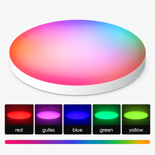 plafonnier led intelligent tuya zigbee avec commande vocale et application - vue 2 sur 8