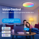 plafonnier led intelligent tuya zigbee avec commande vocale et application