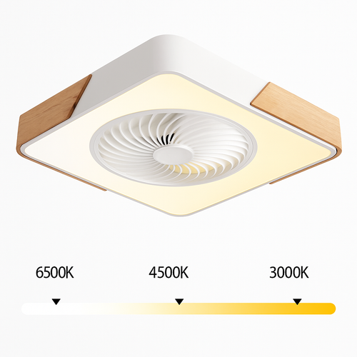 plafonnier led intelligent ventilateur de plafond moderne télécommande design fin - vue 7 sur 7