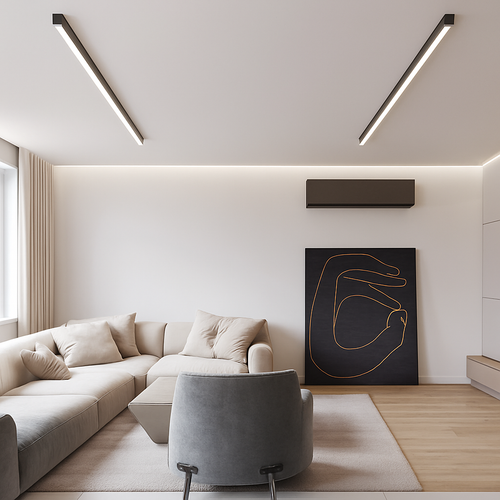 plafonnier led minimaliste ajustable en aluminium - vue 3 sur 15