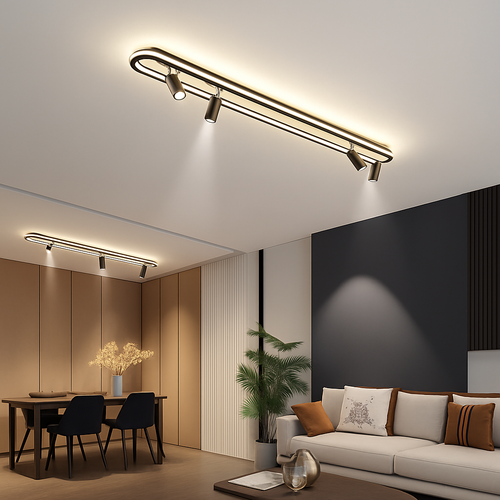 plafonnier led minimaliste art déco pour éclairage intérieur hôtel maison - vue 3 sur 18