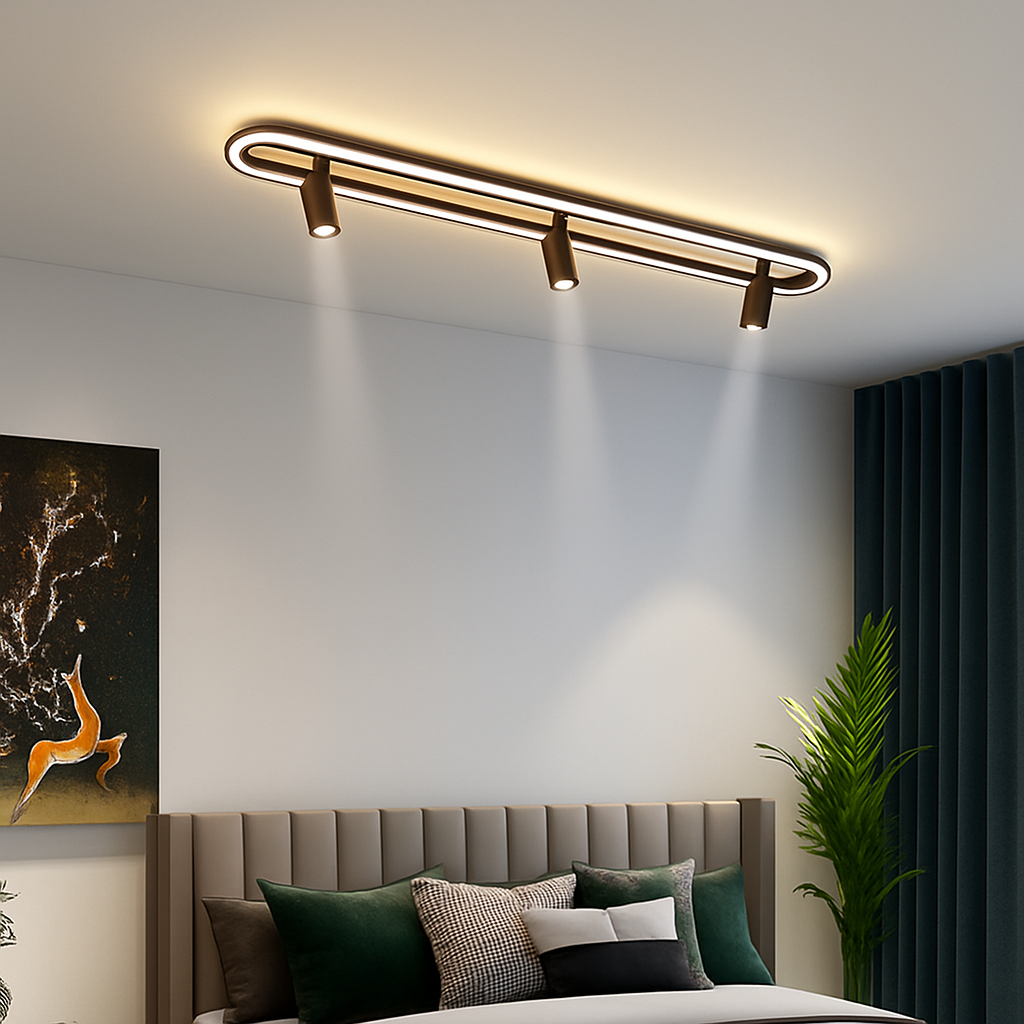 plafonnier led minimaliste art déco pour éclairage intérieur hôtel maison - vue 4 sur 18