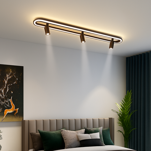 plafonnier led minimaliste art déco pour éclairage intérieur hôtel maison - vue 5 sur 18
