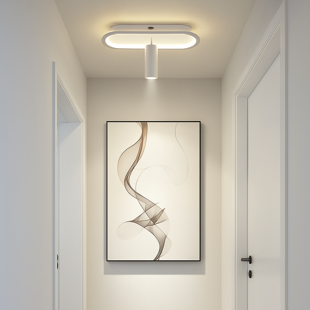 plafonnier led minimaliste art déco pour éclairage intérieur hôtel maison - vue 6 sur 18