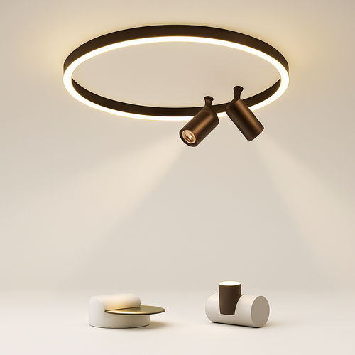plafonnier led moderne avec projecteur pour décoration intérieure - vue 4 sur 18