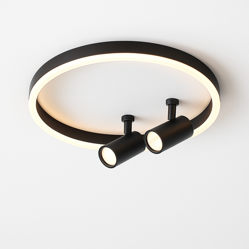 plafonnier led moderne avec projecteur pour décoration intérieure - vue 2 sur 18