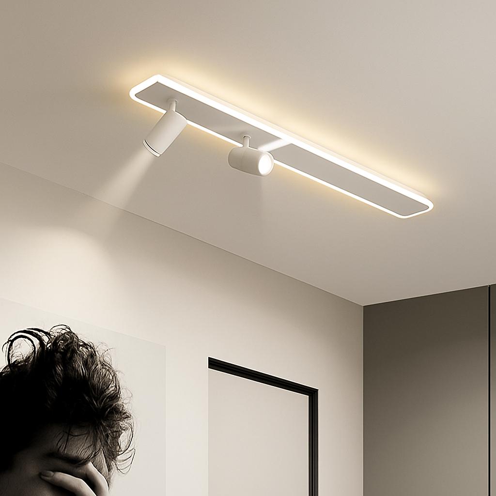 plafonnier led moderne avec projecteur pour intérieur décoratif - vue 3 sur 14
