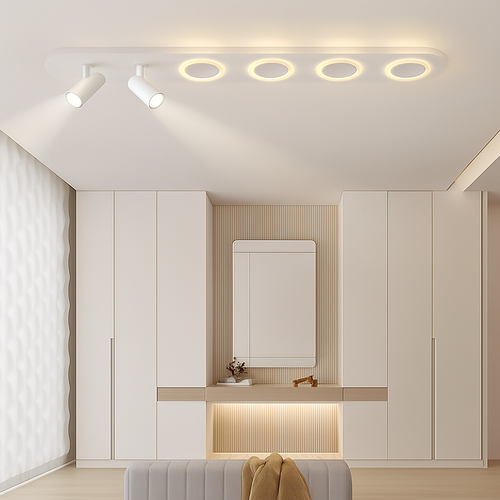 plafonnier led moderne avec projecteur pour intérieur décoratif - vue 2 sur 16