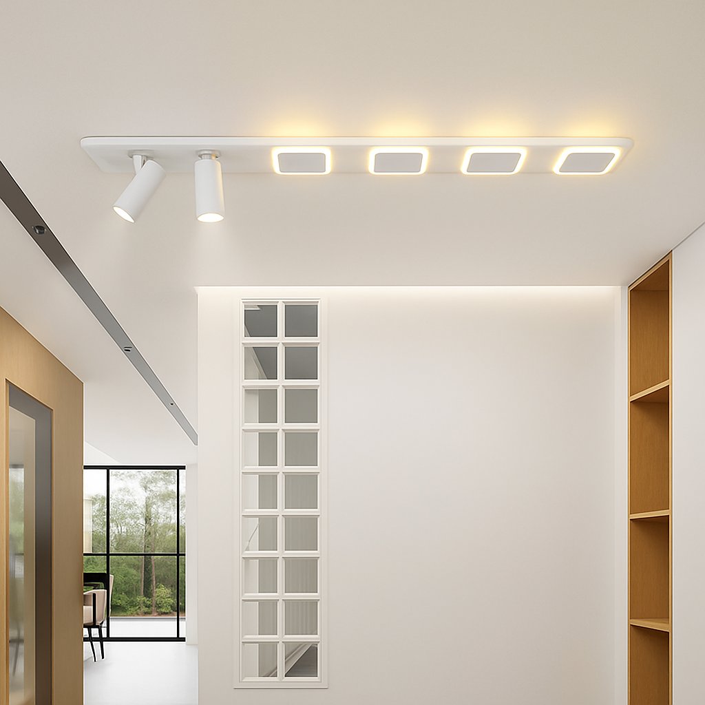 plafonnier led moderne avec projecteur pour intérieur décoratif - vue 4 sur 16