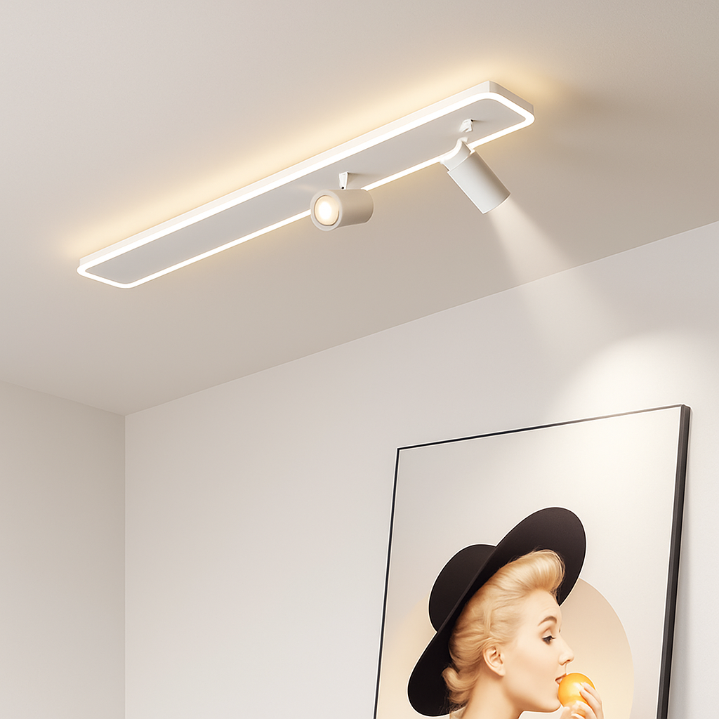 plafonnier led moderne avec projecteur pour intérieur décoratif - vue 5 sur 14