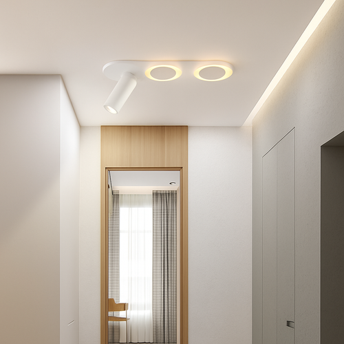 plafonnier led moderne avec projecteur pour intérieur décoratif - vue 6 sur 16