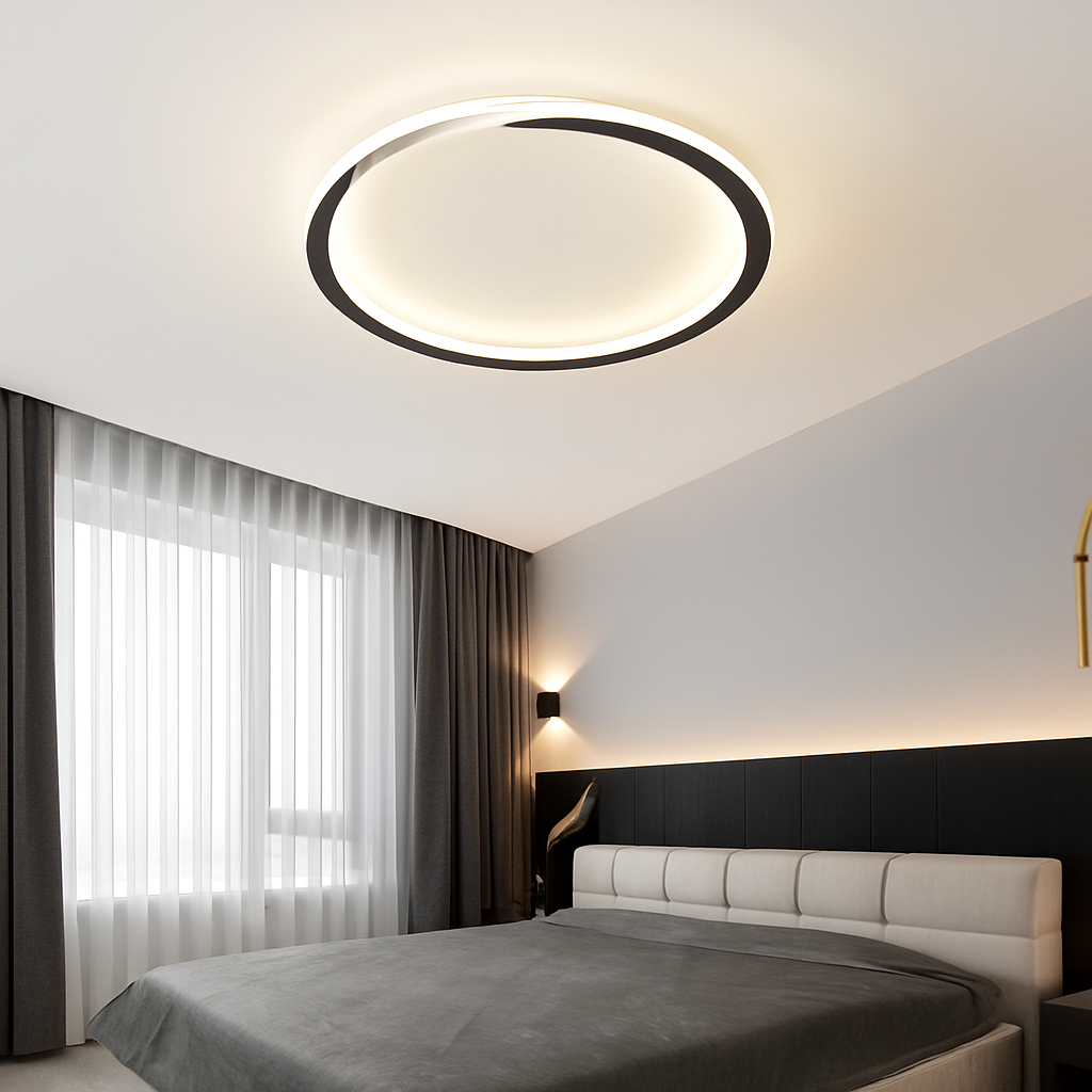 Plafonnier led moderne effet météore luminaire intérieur - vue 3 sur 21