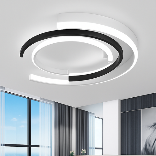 Plafonnier LED moderne en arc de cercles - vue 2 sur 4