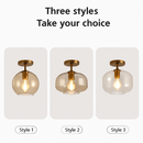 plafonnier led moderne en verre pour éclairage intérieur élégant