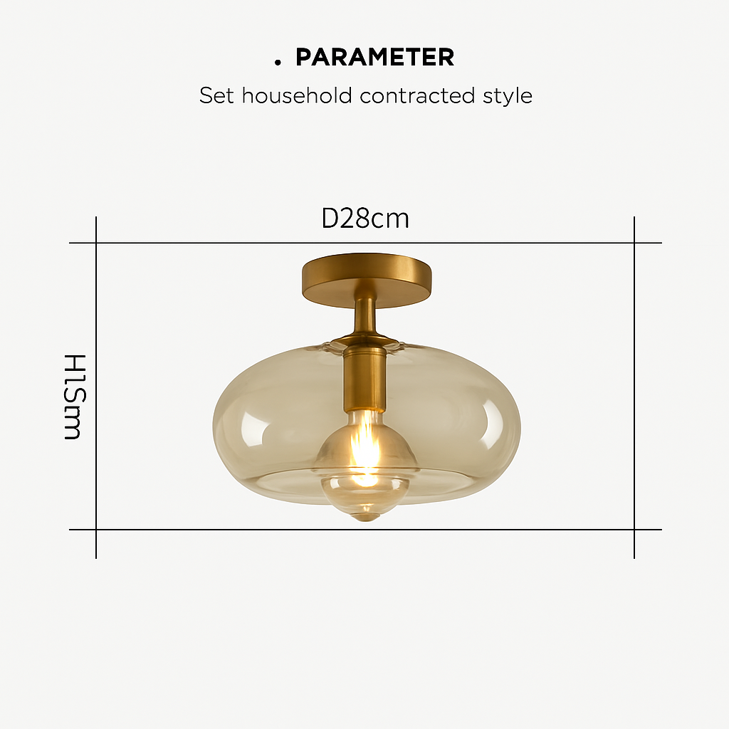 plafonnier led moderne en verre pour éclairage intérieur élégant - vue 3 sur 10