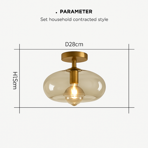 plafonnier led moderne en verre pour éclairage intérieur élégant - vue 4 sur 10