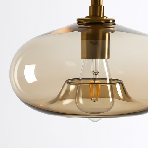 plafonnier led moderne en verre pour éclairage intérieur élégant - vue 5 sur 10