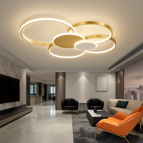 plafonnier led moderne à intensité variable avec télécommande - vue 2 sur 14