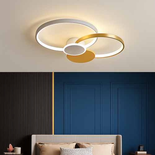 plafonnier led moderne à intensité variable avec télécommande - vue 7 sur 14