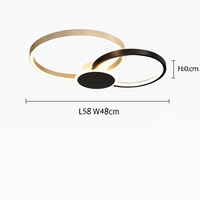 plafonnier led moderne à intensité variable avec télécommande