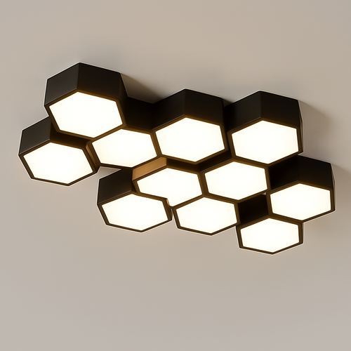 plafonnier led moderne à intensité variable pour intérieur décoratif - vue 3 sur 17