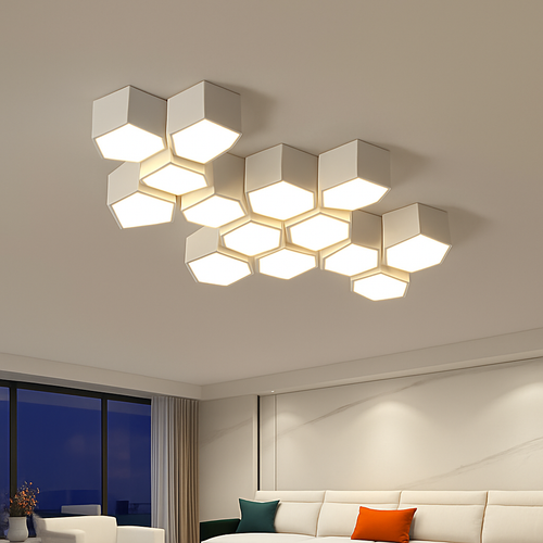 plafonnier led moderne à intensité variable pour intérieur décoratif - vue 4 sur 17