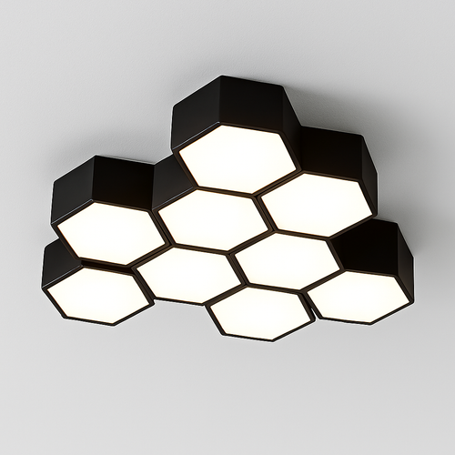 plafonnier led moderne à intensité variable pour intérieur décoratif - vue 5 sur 17