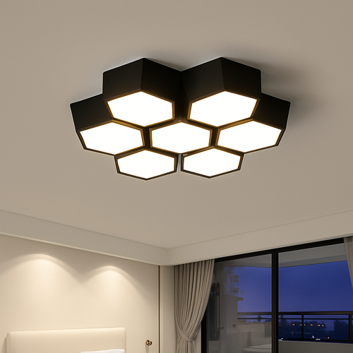 plafonnier led moderne à intensité variable pour intérieur décoratif - vue 6 sur 17