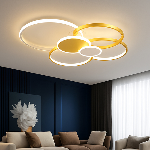 plafonnier led moderne luminaire décoratif d'intérieur idéal pour tous espaces - vue 3 sur 14