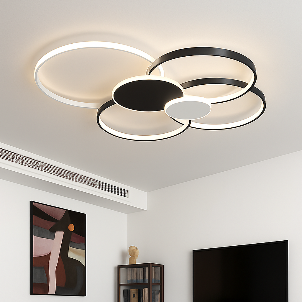 plafonnier led moderne luminaire décoratif d'intérieur idéal pour tous espaces - vue 3 sur 14