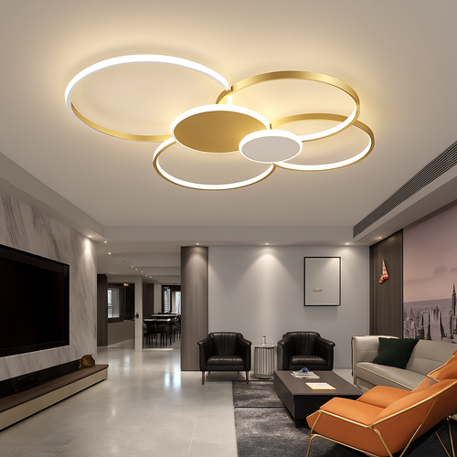plafonnier led moderne luminaire décoratif d'intérieur idéal pour tous espaces - vue 5 sur 14