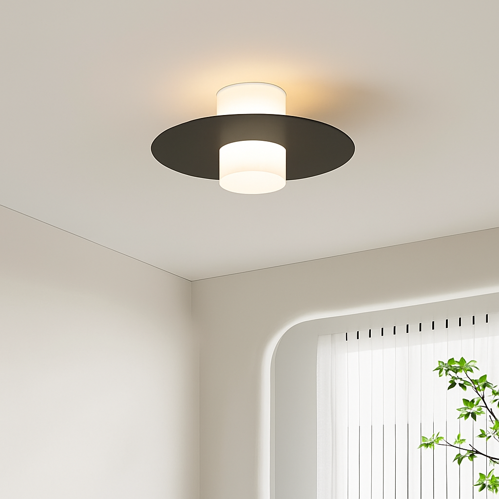 plafonnier led moderne pour allée couloir et salon - vue 3 sur 9