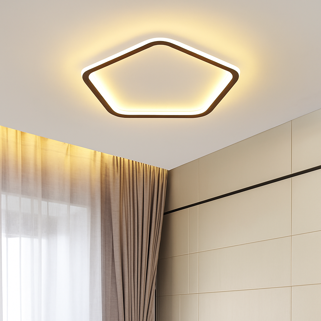 plafonnier led moderne pour décoration intérieure et ambiance chaleureuse - vue 1 sur 14