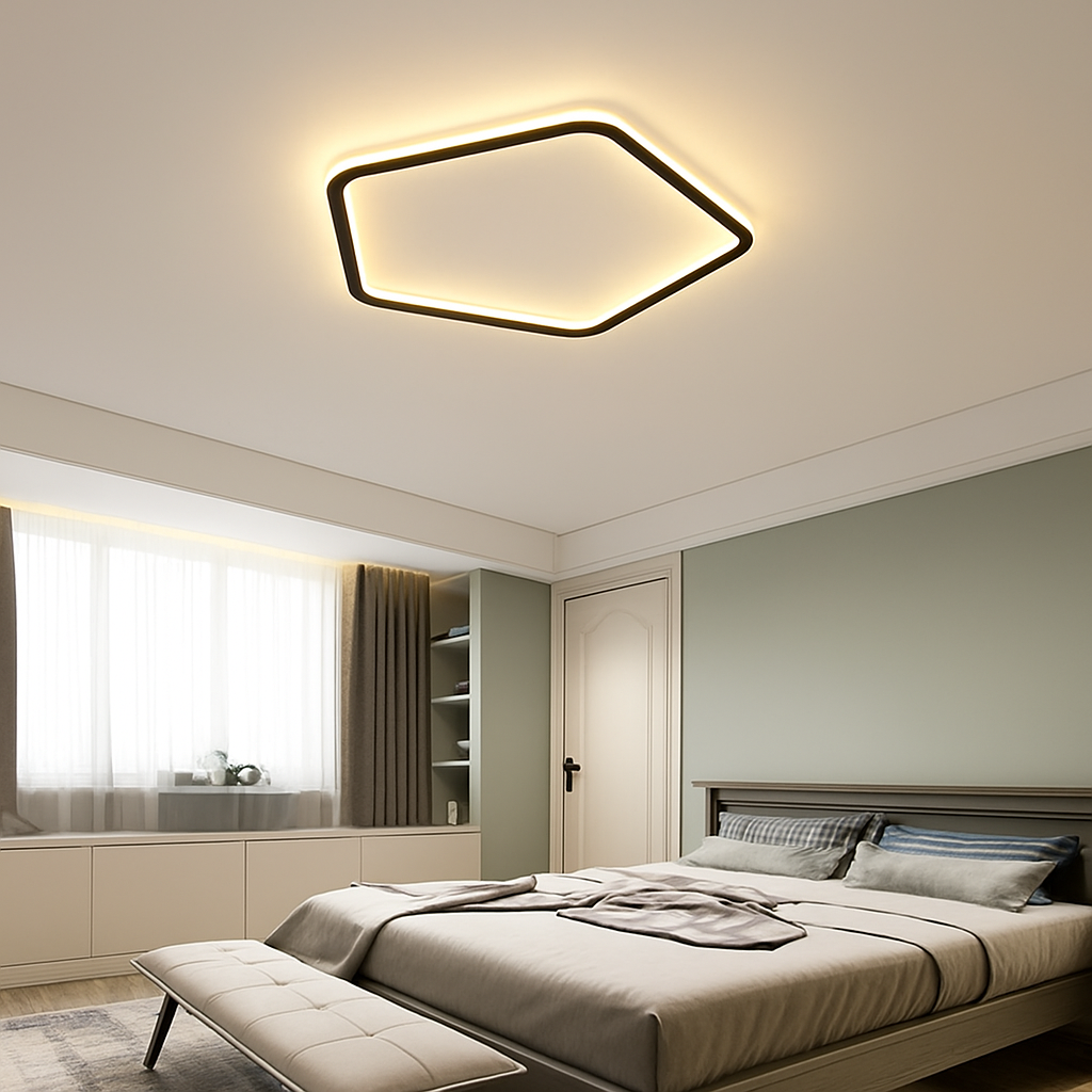 plafonnier led moderne pour décoration intérieure et ambiance chaleureuse - vue 6 sur 14
