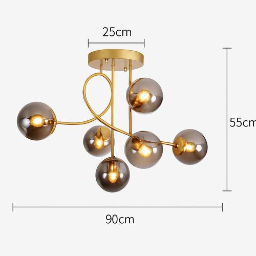 plafonnier led moderne pour intérieur éclairage design élégant - vue 6 sur 12