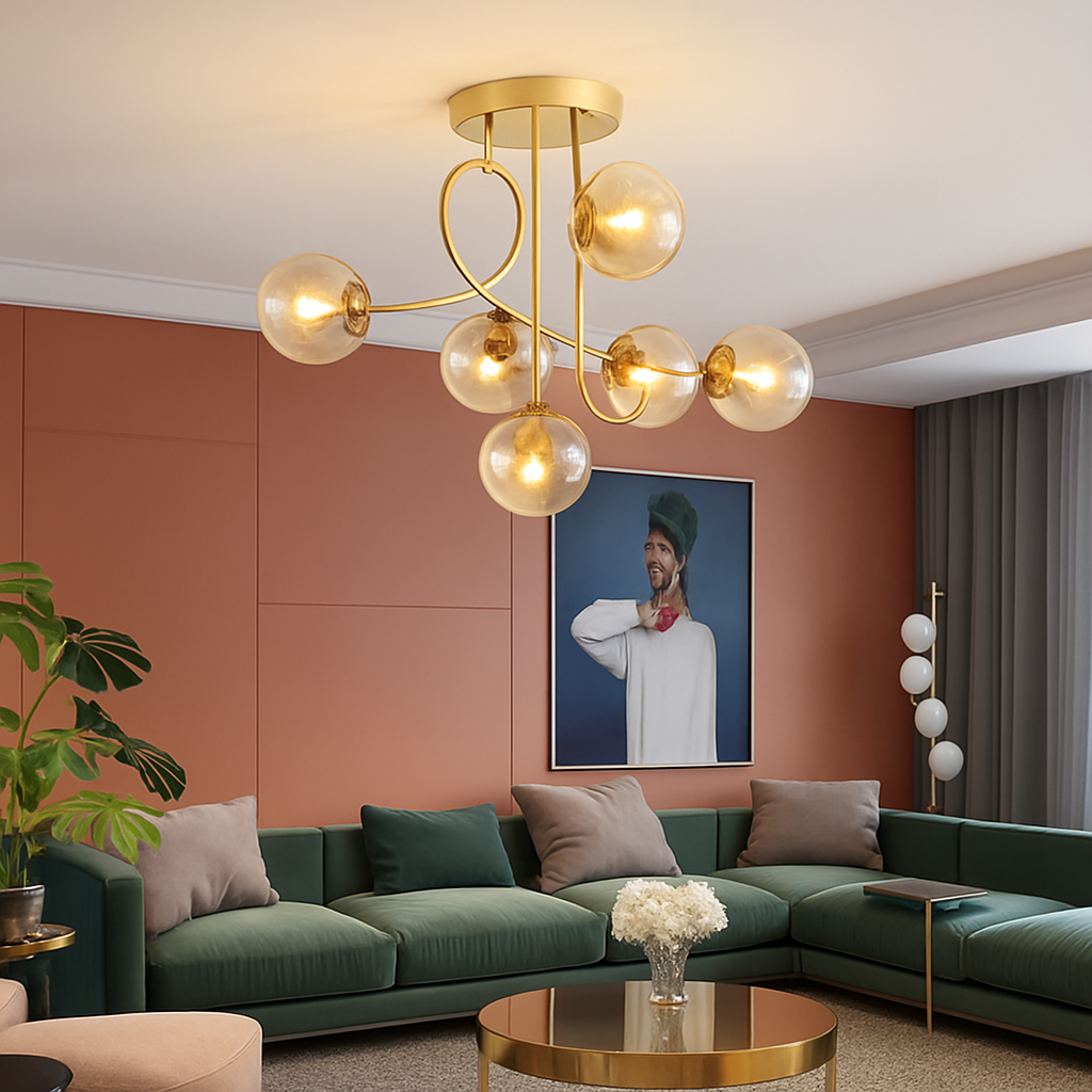 plafonnier led moderne pour intérieur éclairage design élégant - vue 3 sur 12